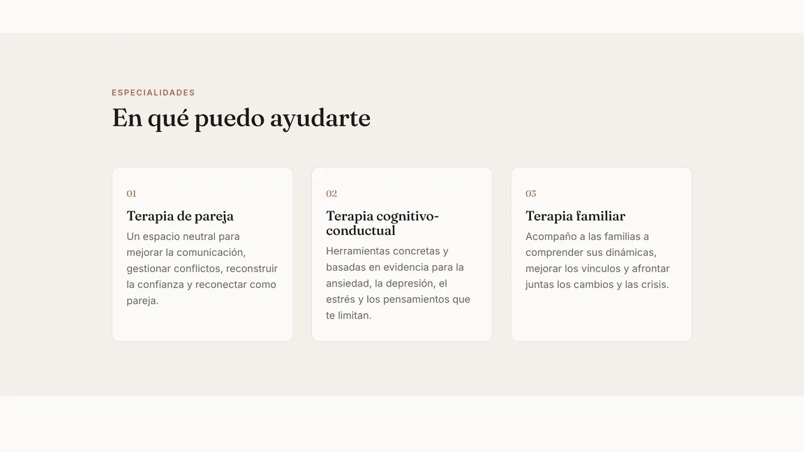 Sección de especialidades del sitio de Mitchell Montoya